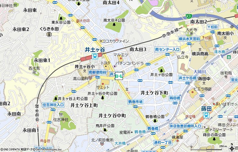 メガネストアー　井土ヶ谷店付近の地図